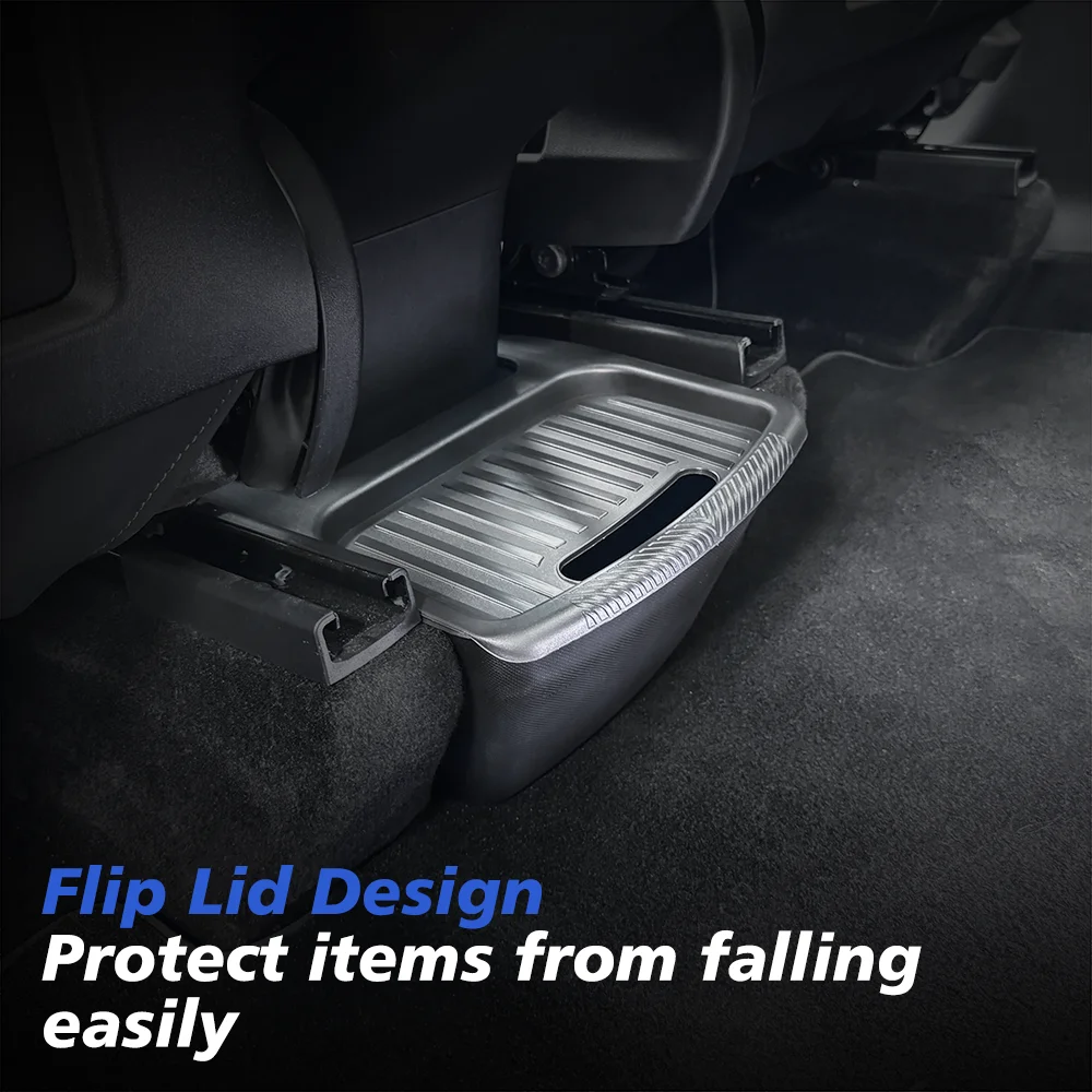 Tesla New Model Y 2025-2020 용 뒷좌석 보관함 Juniper Organizer Bins 뒷좌석 쓰레기통 쓰레기 봉투 트레이 출시 썸네일 6