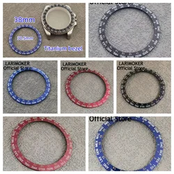 LARIMOKER 38mm High Quality Black/Grey/Blue/Red Ceramic Watch Bezel Without Luminous Fit For 40mm Watch Case Watch Accessories