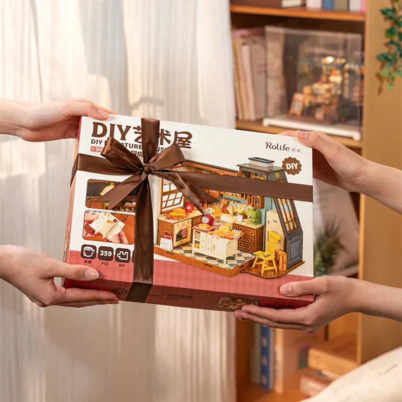 Rolife Baking Kitchen DIY Miniature Dollhouse Kit 5