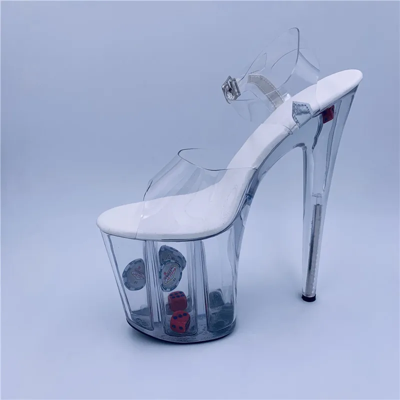 

Summer star stage performance 20 cm transparent cool high heels, fashion banquet show sandals