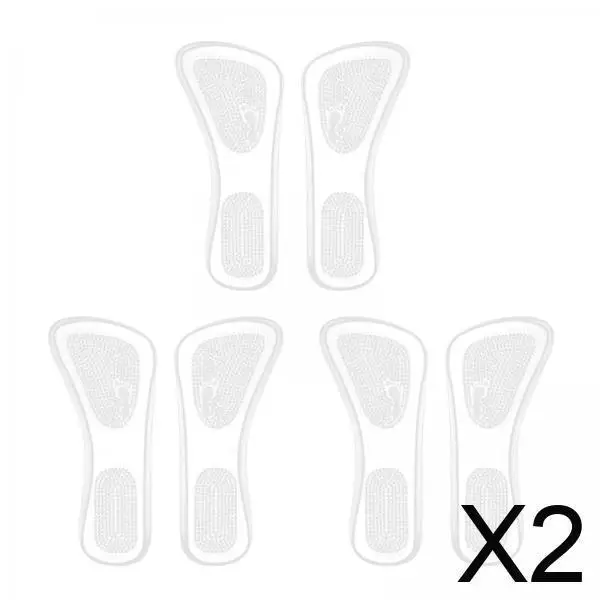 

2x Transparent High Heel Insoles Anti Slip Pad Shoe Insoles Invisible Cushioning