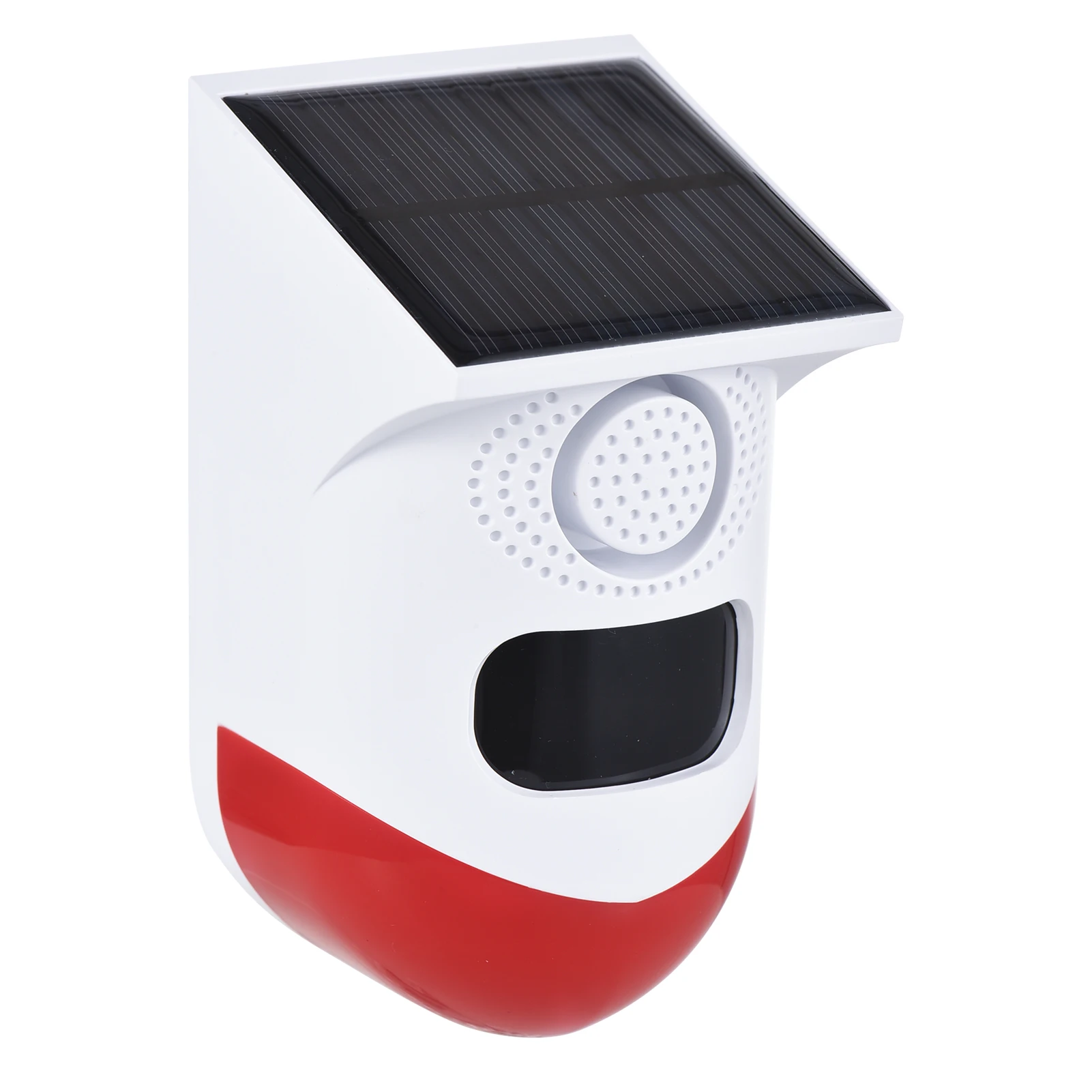 Solar Motion Sensor Alarm Outdoor 120dB LED Strobe Lights Sound Security Alarm Waterproof Motion Detector Siren Rechargeable