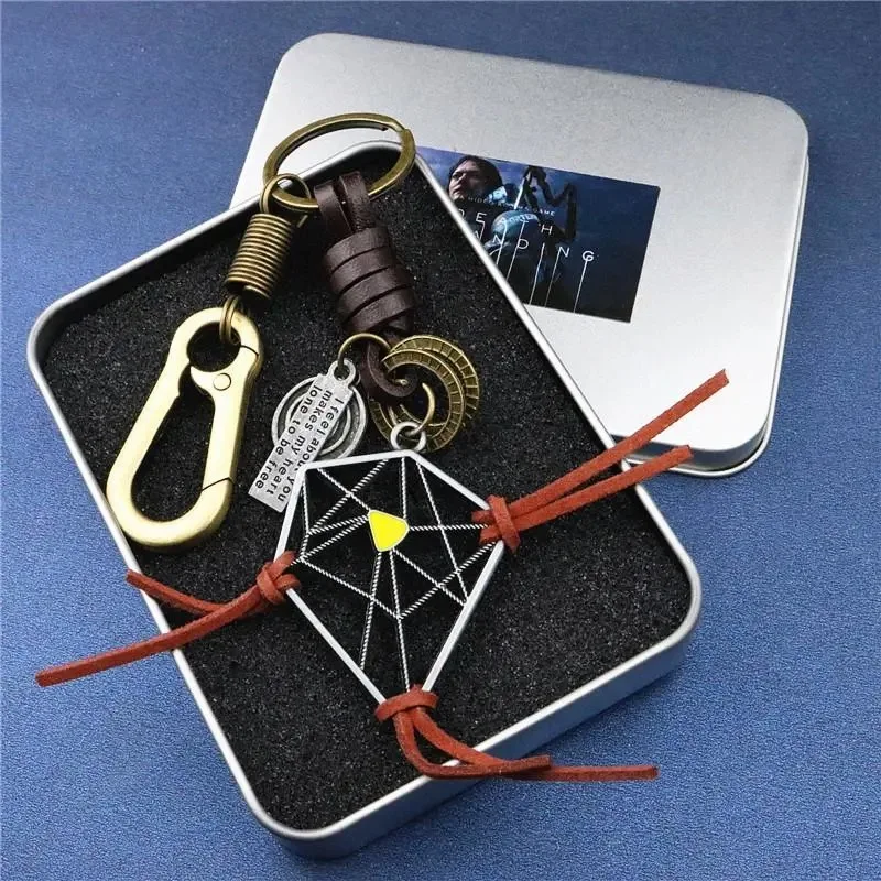 Death Stranding Map Fragile Keychain with Metal Gift Box Game