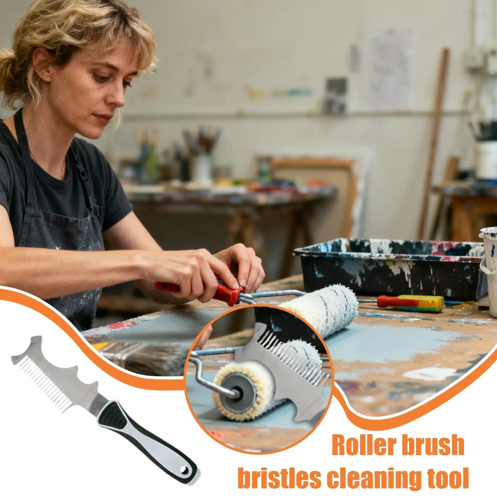 Paint Brush Cleaner Tool Multi-Functional Repair Supplies Paint Brush And Roller Cleaner Tool For Professional Painters DIYers
