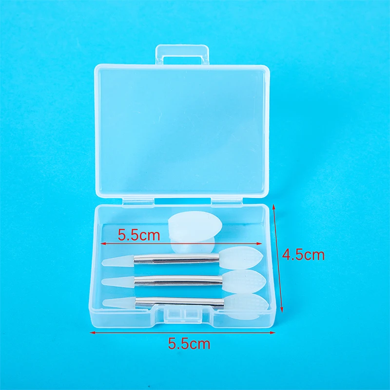 1Set Soft Silicone Lip Balms Lip Mask Brush With Sucker Dust Cover Lipstick Cosmetic Makeup Brushes Lipstick Brush Storage Box