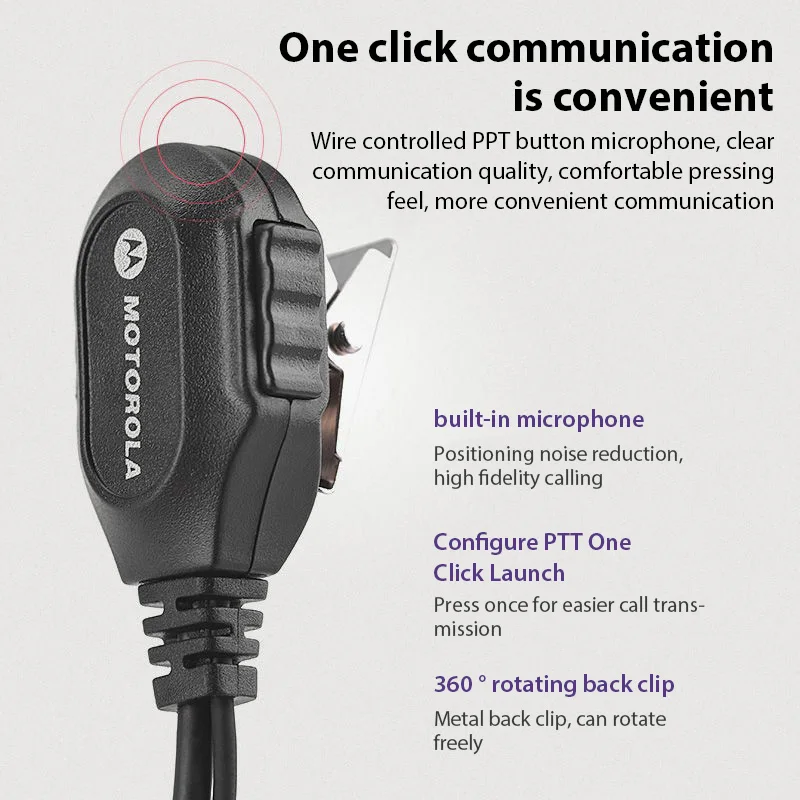 Headset Walkie-Talkie K-head Universal Earpiece Earhook Nyaman Kabel Audio Interphone Earphone Aksesori Radio Dua Arah