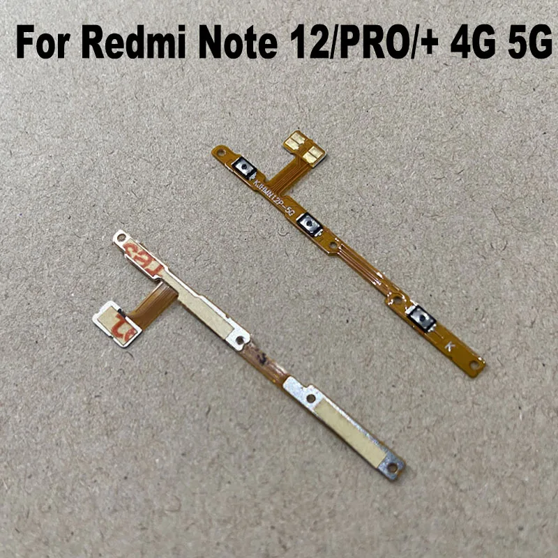 Para Xiaomi Redmi Note 12 12 Pro + Plus 4G 5G botón de volumen de encendido Cable flexible interruptor de tecla lateral botón de Control de