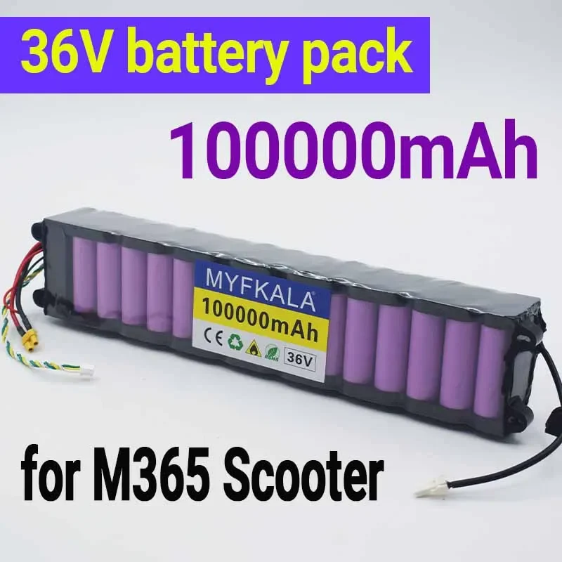 2025 New 36V 100Ah Battery for Xiaomi M365/Pro/1S Special Battery Pack 36V Battery Riding 30km BMS+Charger Scooter Accessories