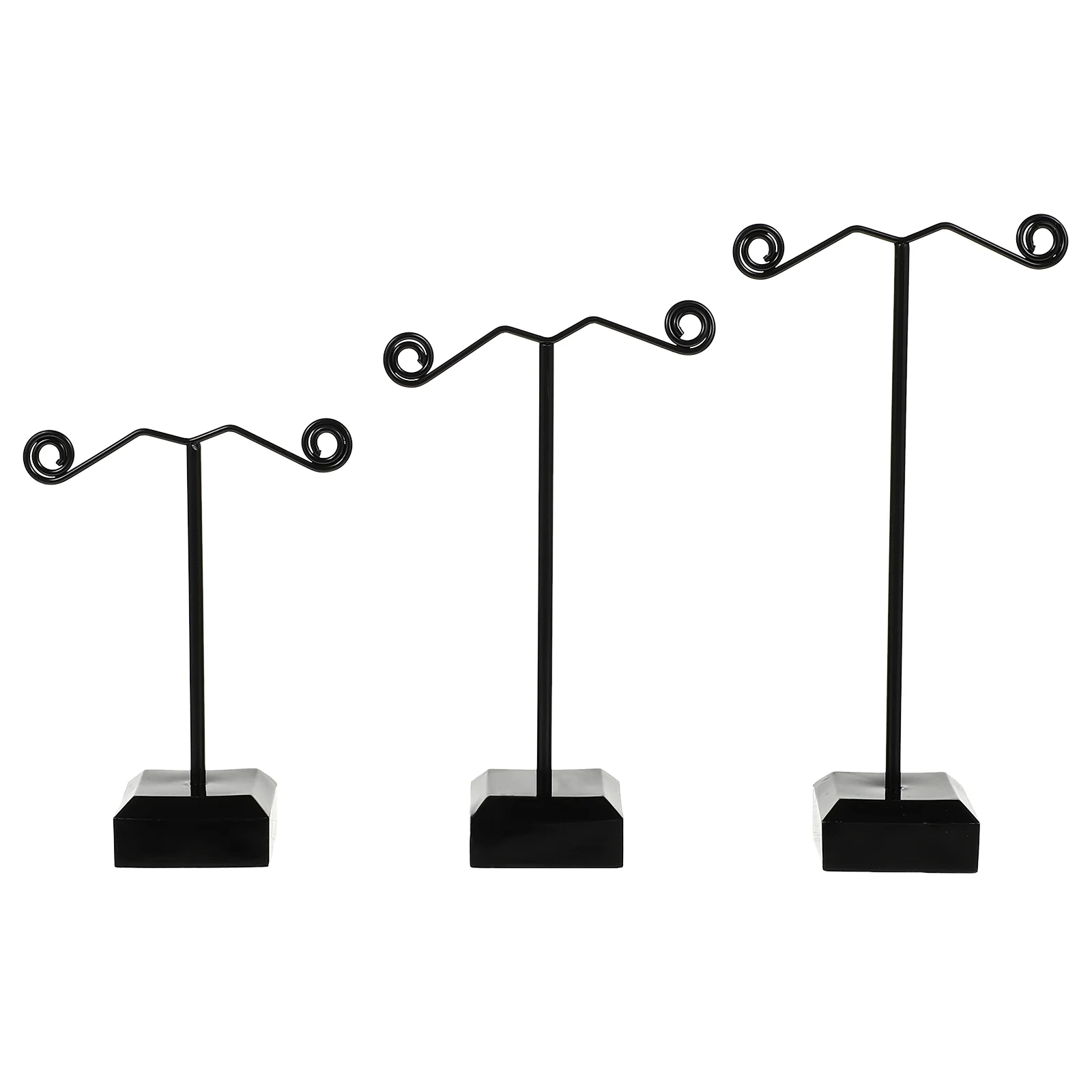 3 Pcs Three-piece Earring Stand Set Acrylic Earrings Display Dangle Holder Jewelry Show Rack Organizer Metal