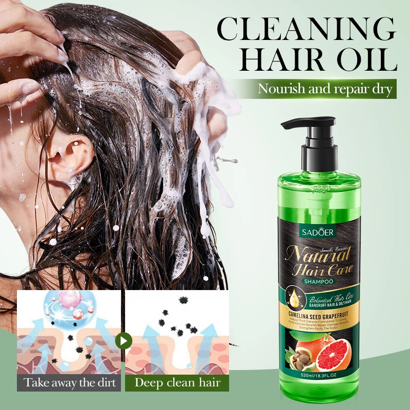 

2Pcs Rapeseed Anti-Dandruff and Anti-Itch Shampoo Grapefruit Smooth and Nourishing Shampoo Refreshing Oil Control Deep Cleansing Long-Lasting Fragrance