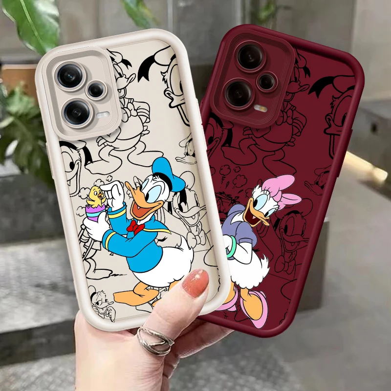 Disney Donald Duck Cute Eye Ladder For Xiaomi Redmi Note 13 12 12C 11 11S 10 10C 10A 9C 9A Pro 5G Funda Phone Case