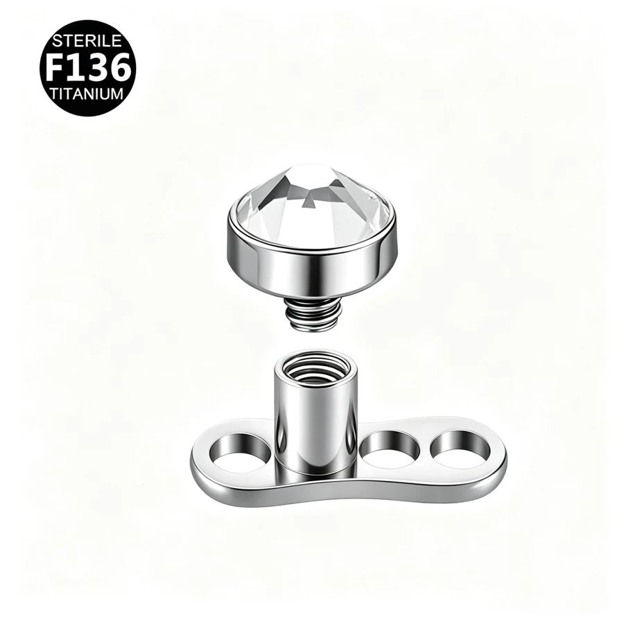 1Pc F136 Titanium 14G Internal - огляд і ціна Dermal Anchor Top