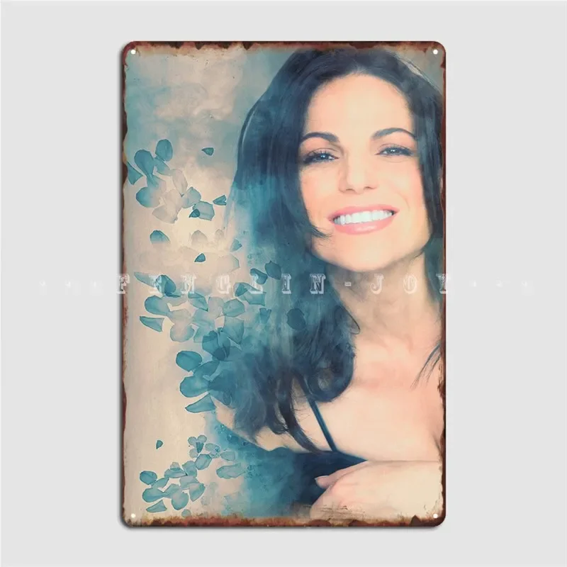 Lana Parrilla Flowers Metal Sign, Decoração de parede, Mural Home Design, Tin Sign Poster