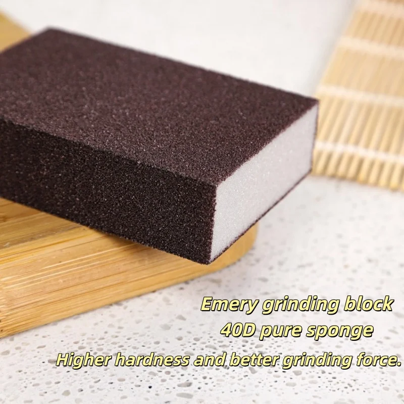 Kitchen emery enamel sponge pot washing brush multifunctional rust and dirt removal grinding block wear-resistant cleaning brush
