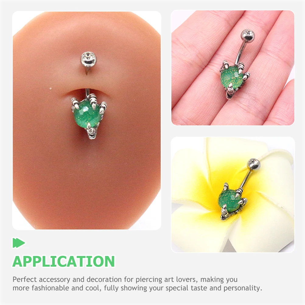 

Belly Ring Ornament Bellybuttons Rings Dangle Dangly Human Body Stainless Steel Piercing Studs Nails
