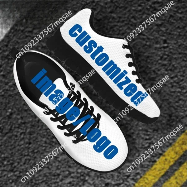 Custom Spring Summer Comfort Sneakers Zeta Phi Beta Logo Design Blue Print Women Flat Shoes Non-Slip Female Tennis Zapatos