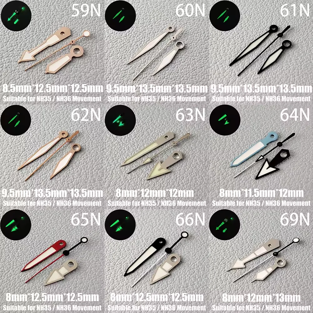 Watch Hands NH35 Hands NH36 Hands Green Luminous Hands Second Hands Watch Accessories Suitable For NH35,NH36 Movement image 3