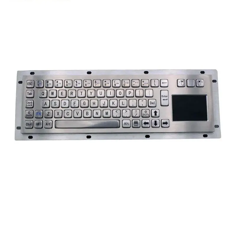 IP65 Waterproof Stainless Steel Button Industrial Metal Keyboards With Touchpad Mouse