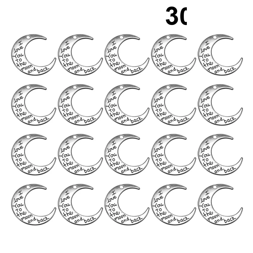 

30pcs Alphabet Alloy Pendants Charms For Jewelry Making Diy Craft Projects Necklace Bracelet Keychain Decor Silver