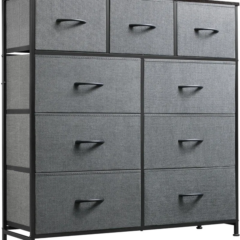 Multi-layer fabric toy storage cabinet against the wall crevice storage cabinet