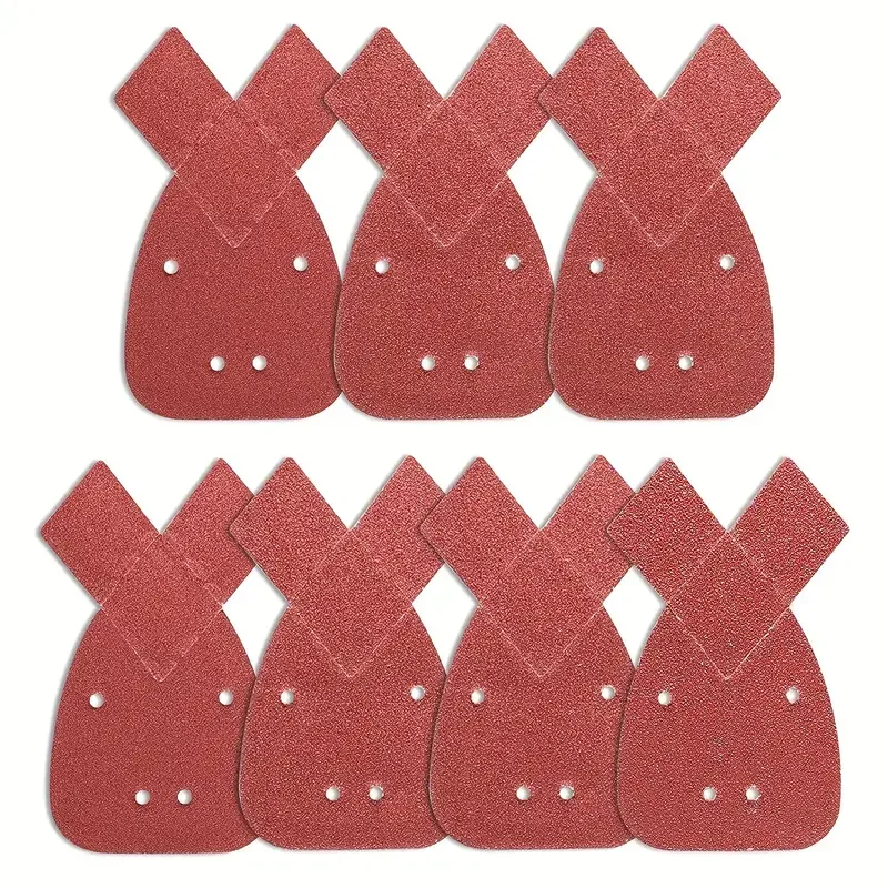 

15/70Pcs Triangle 4 Hole Mouse Detail Sandpaper with 2 Extra Tipped Hook & Loop Combo 60/80/120/180/240/320/400 Grit