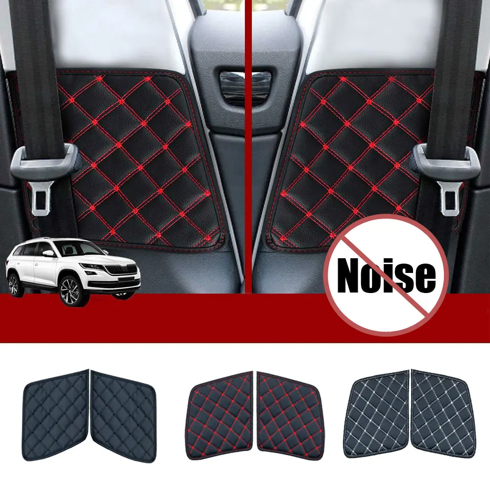 1Set Car Seat Safety Belt Protective Pad Crash Mat Cover Interior Accessories for Skoda Kodiaq 2017 2018 2019 2020 2021 2022