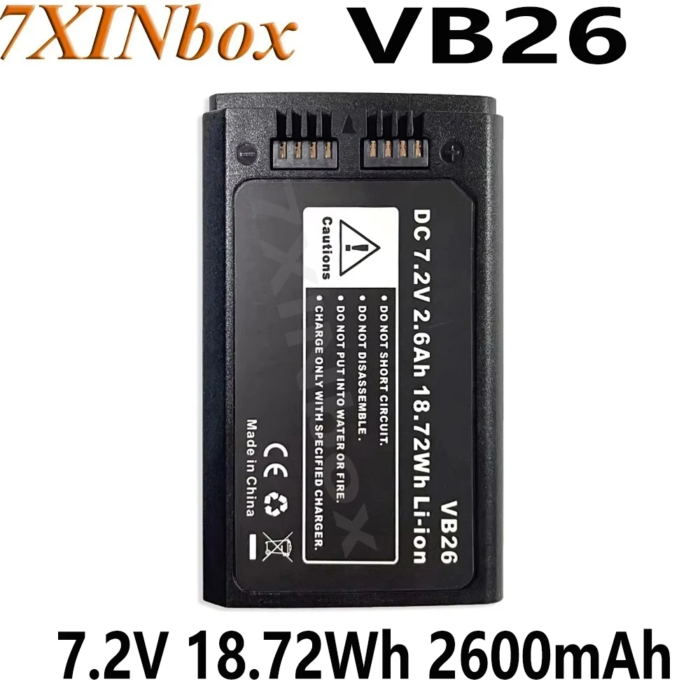 

7XINbox VB26 7,2 В 18,72 Втч 2600 мАч аккумулятор для вспышки для Godox V1 V860III V850III AD100PRO MF-R76 V1S/C/N/F/O/P