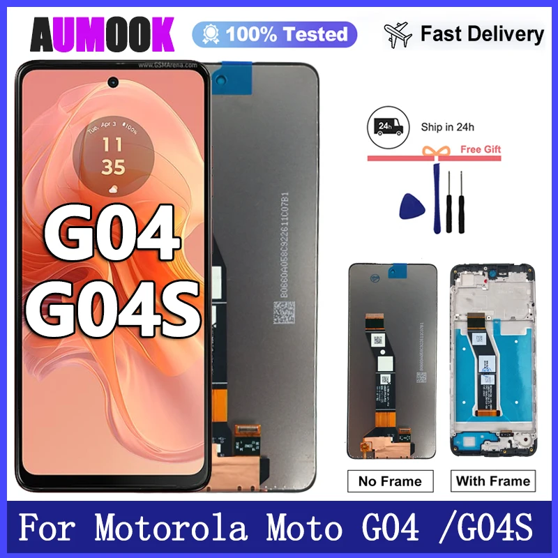 Nueva pantalla LCD para Motorola Moto G04, ensamblaje de digitalizador de pantalla táctil para Motorola Moto G04s, repuesto de pantalla LCD