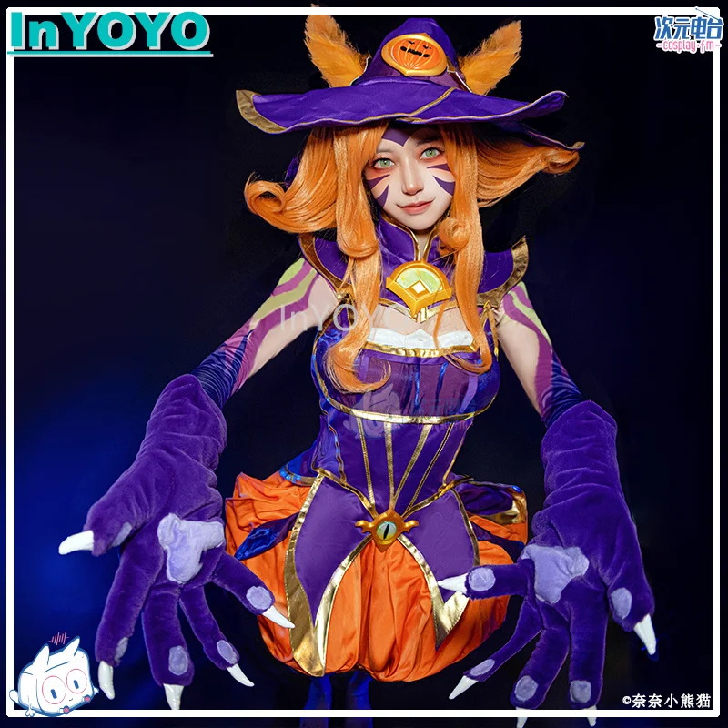 InYOYO Neeko Cosplay Costume Game LOL Battle Suit Gorgeous Uniform Dress Halloween Carnival Party Outfit For Women New