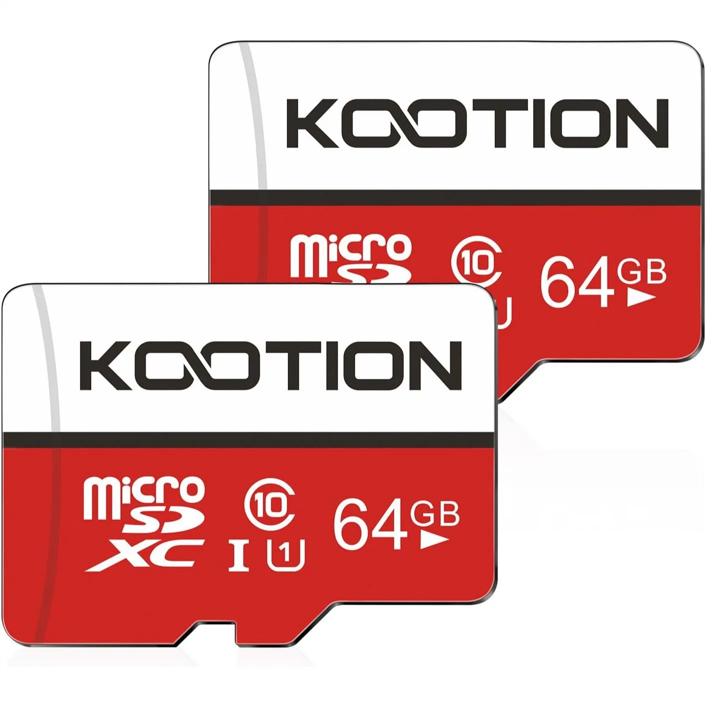 64GB Micro SD Card 2 Pack, Class 10 UHS-I U1 Memory Cards for Android Phones, Tablets, Cameras, High Speed TF Flash Card with