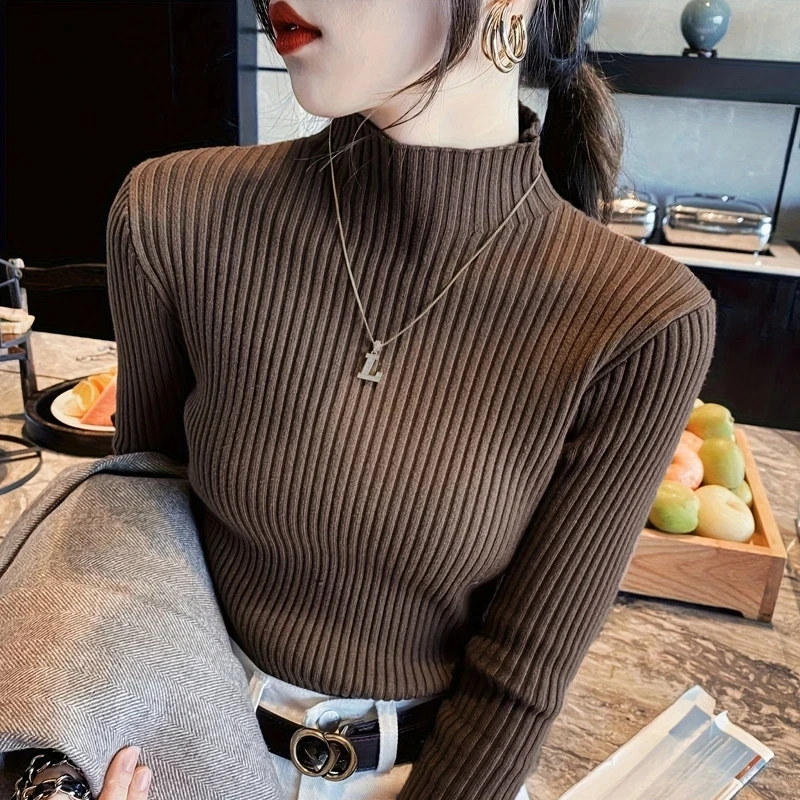 

Sweater Women Pullover Fall Clothes for Women Long Sleeve Knitted Women Sweater Pullovers Slim Knit Sweaters Women Tops J996