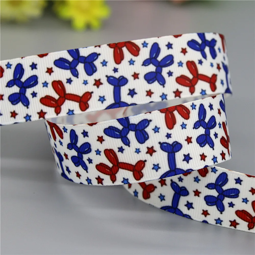 DHK 50 ياردة اليابان الكرتون الدب الفاكهة الكلب الفاكهة المطبوعة Grosgrain الشريط اكسسوارات الديكور طوق DIY بها بنفسك الخياطة الحرفية S2563