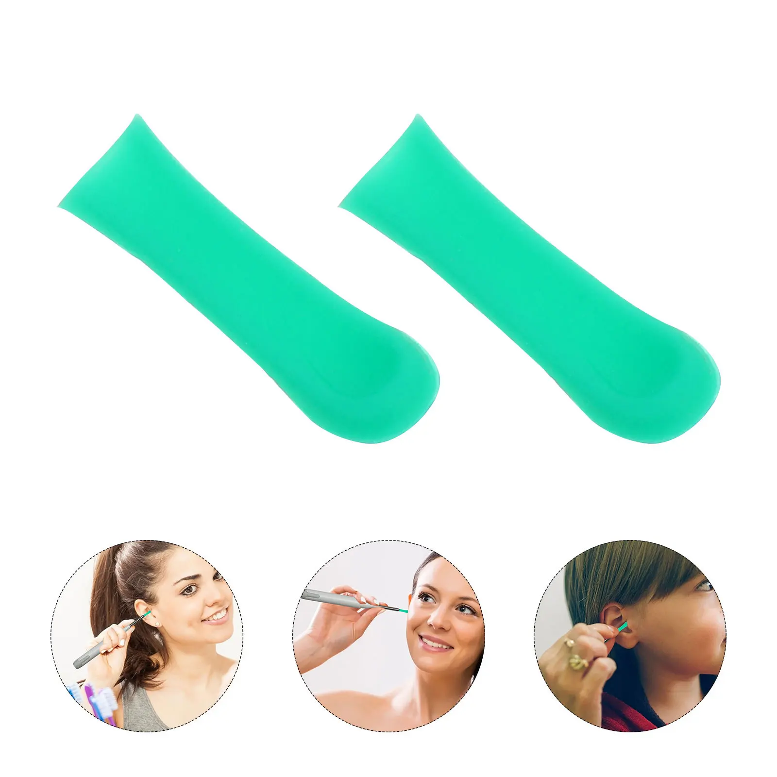 

5 шт. многоразовые насадки для ушной ложки, силиконовые насадки для удаления ушной серы, инструмент для визуальной очистки, легкий портативный набор насадок для отоскопов