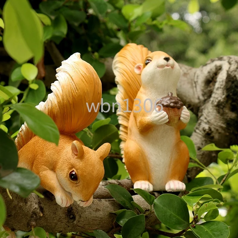 

Creative simulation animal squirrel resin pendant garden flower pot garden DIY decoration