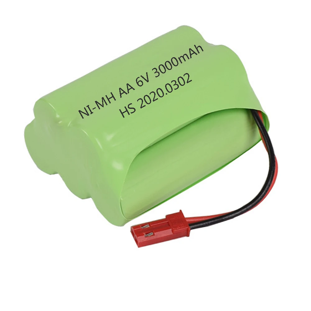 Batterie aste Ni-laissée avec prise JST, ensemble de chargeur pour voiture RC, robot, odorprécieux, bateau RC, AA, 3000mAh, 6V, 2400mAh