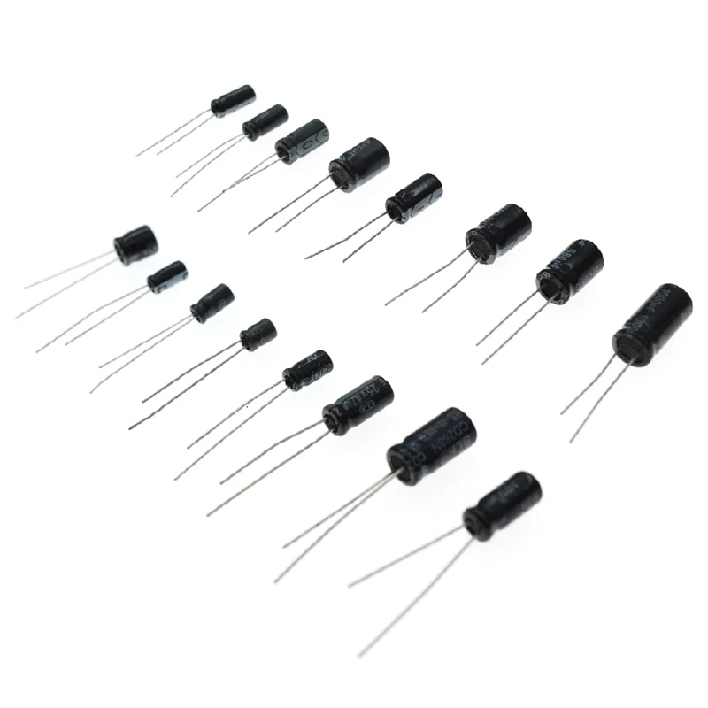 630PCS 24 Kinds Electrolytic Capacitors 0.1UF-1000UF Capacitor Kits