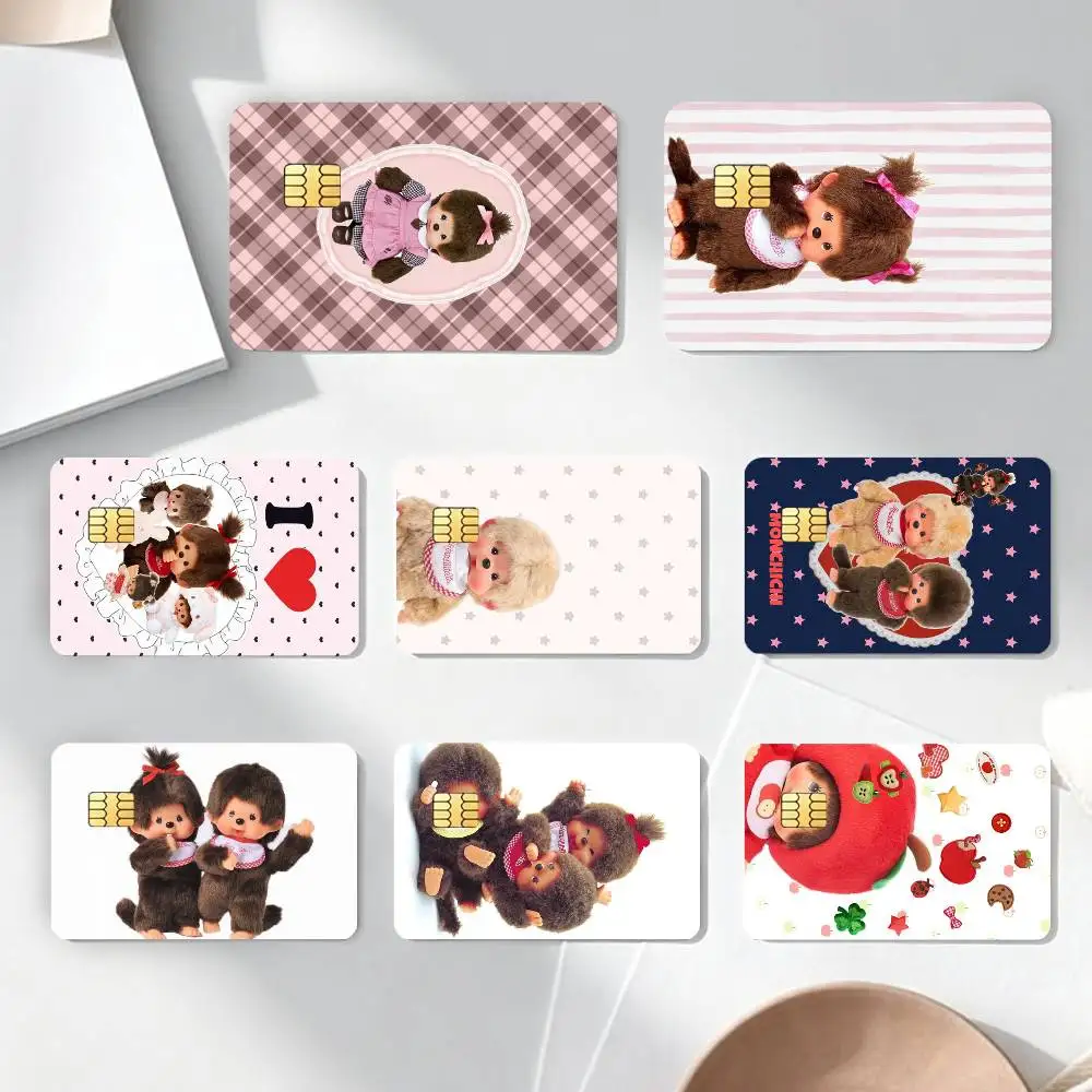 

Cute M-monchhichi-I Credit Card HD Stickers Game Card Decal Card Matte Film Skin Small Chip Waterproof Sticker