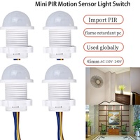 Mini PIR Motion Sensor Light Switch AC 110V- 240V Human Body Pir Infrared Detector Auto On Off Smart Switch Sensor Night Lamp