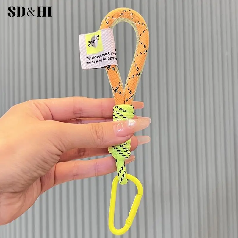 Lanyard Fluorescent Color Phone Strap Mesh Landyard for Bags Braided Strips Keycord Hanging Trousers Accessories Keychain