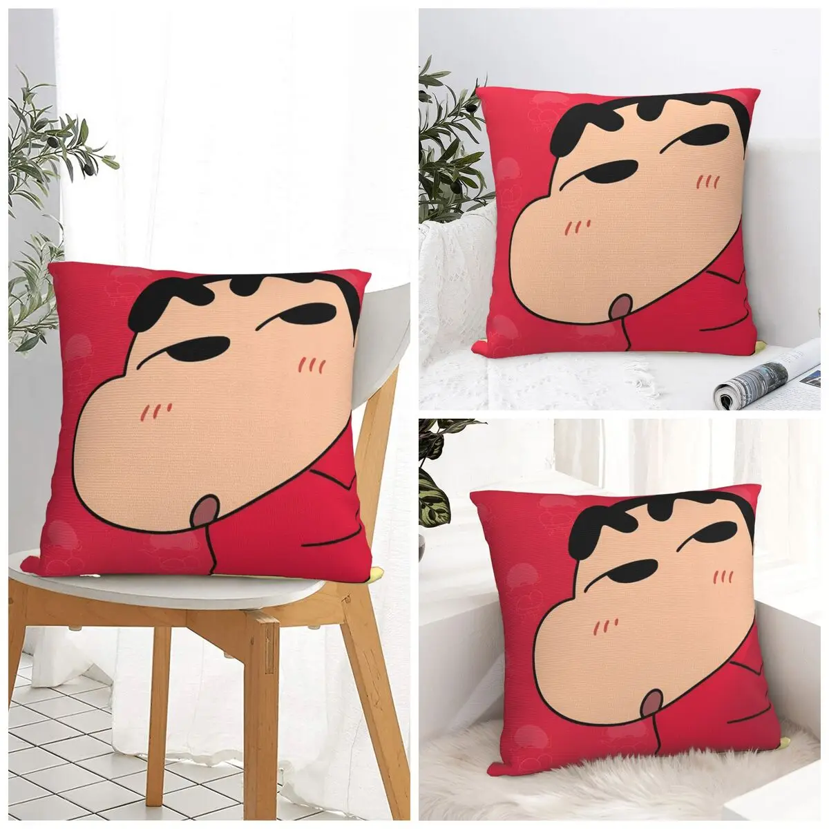 Crayon Shin-chans Pillow Cover Vintage Pillow Case For Living Room Chair Cushion Cover Soft Design Pillowcases Birthday Present