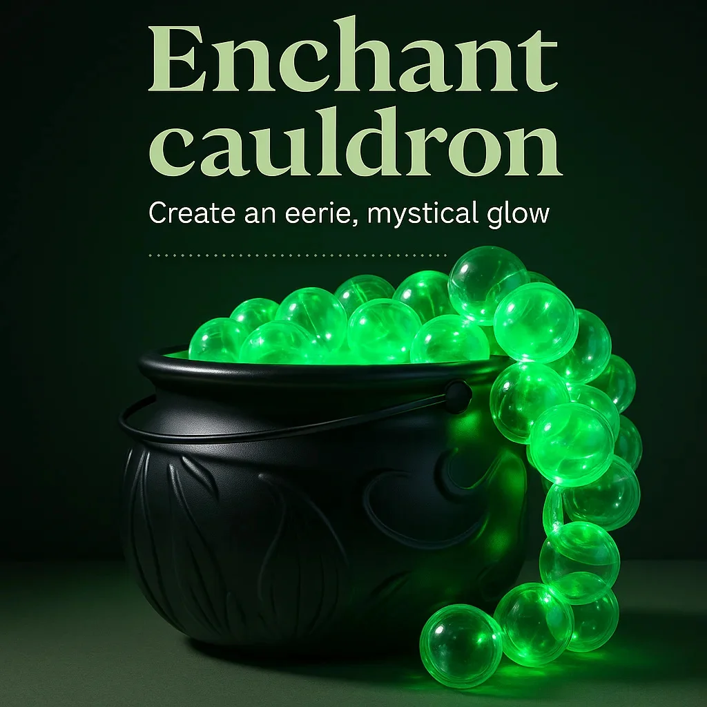 

Halloween Purple Bubble Witches Bowl Kettle Light-up Candy Jar Witch Bucket Black Plastic Retro Party Desktop Home Party Decor