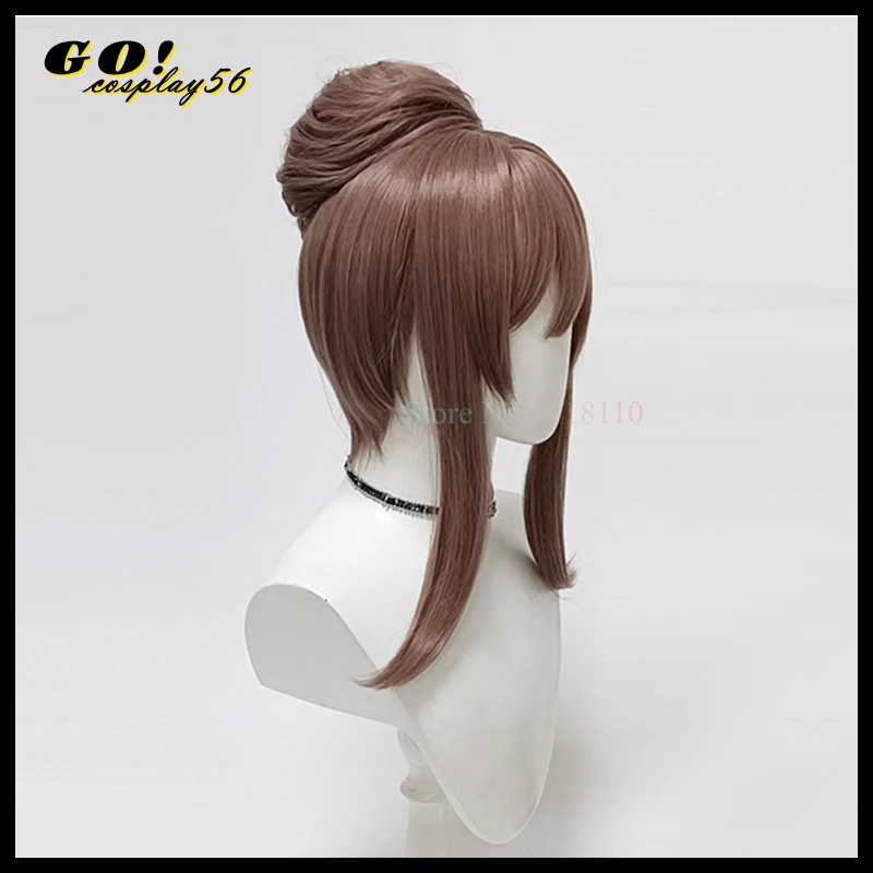 NIKKE Noir Black Rabbit Cosplay Wig Bun Bunny Girls Brown Synthetic Hair Heat Resistant Game Headwear