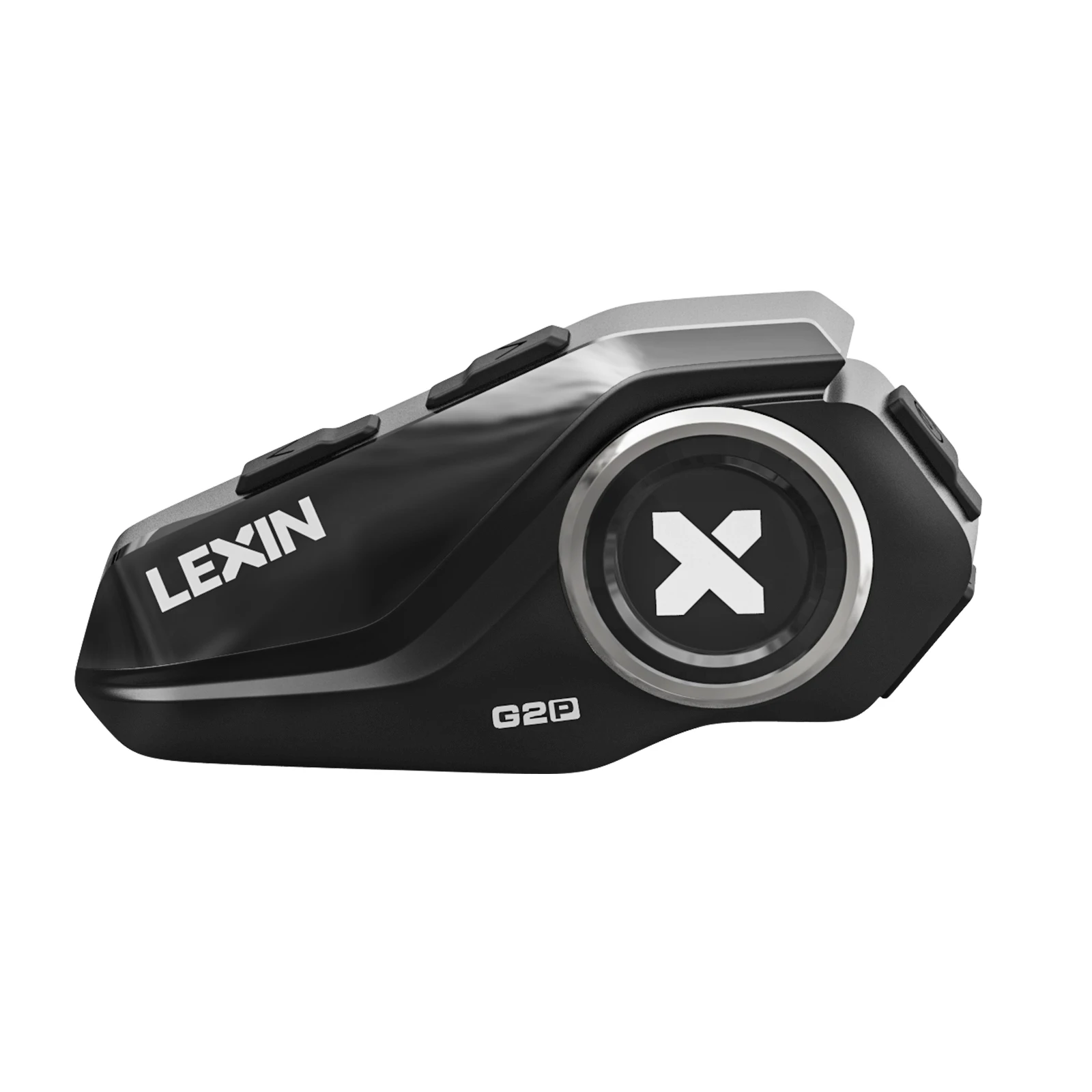 Lexin-G2P Motor Intercom Bluetooth Helm Headset Tot Paar 6 Rijders & Grote Knop Ontwerp Verwisselbare Patroon Shell 120 KM/H