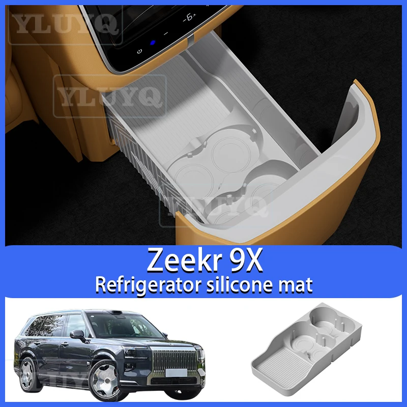 

ZEEKR 9X Refrigerator Silicone Mat Cup Holder Drink Holder Anti-Slip Pad Storage Rack Car Interior Accessories