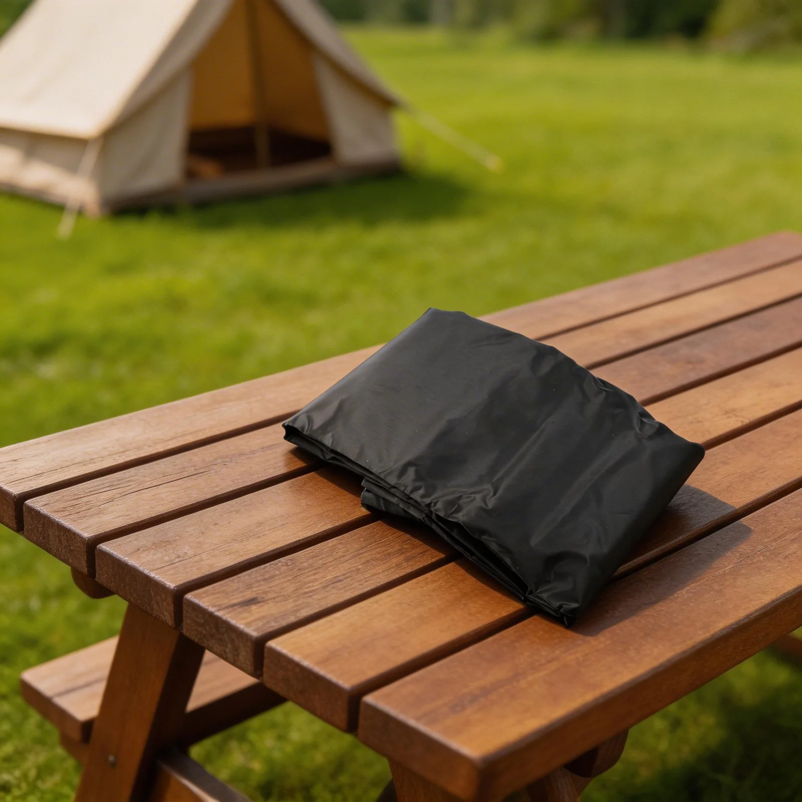 Bathtub Cover in Square Shape Built from 190T Oxford Fabric Offering Fade Resistant Protection for Outdoor Hot Tubs