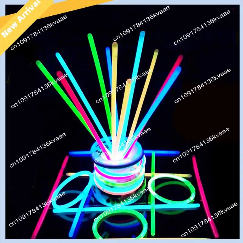 M01K 100Piece Fluorescence Light Glow Sticks Bracelets Necklaces Neon Bright Colorful Glow Stick For Wedding Party Glow Sticks