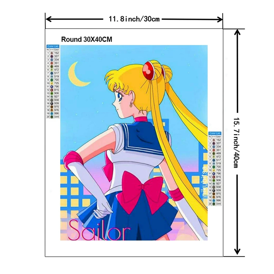 Classic Japanese Anime Character-Sailor Moon Diamond Painting Mosaic Art 5d Stitch Square Set Pattern Artificial New 2024 Girl