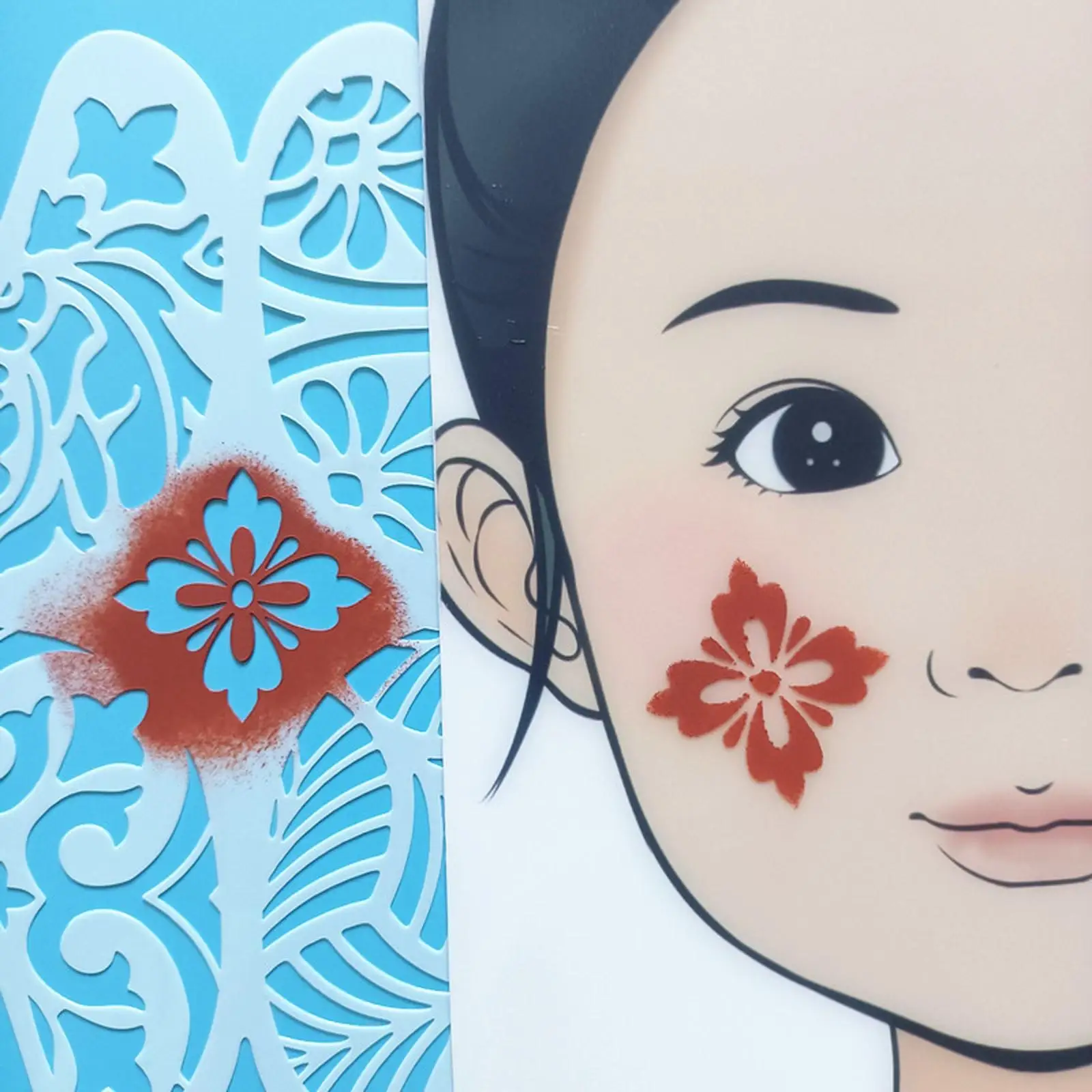 メイクアップペイント練習テンプレート子供の体の部分のための洗えるペイントアート表示ツール