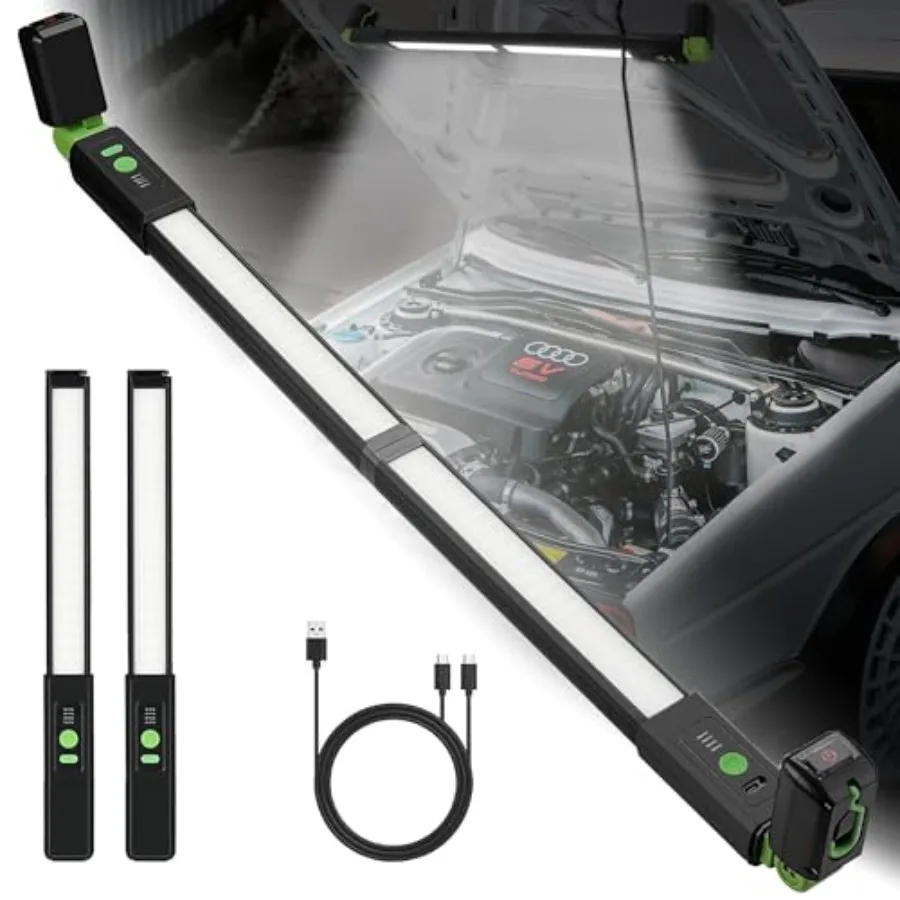 

【В наличии】EL4346 Съемный светодиодный рабочий фонарь 1200 лм, перезаряжаемый, портативный, для механиков, с магнитом и крючками, беспроводной