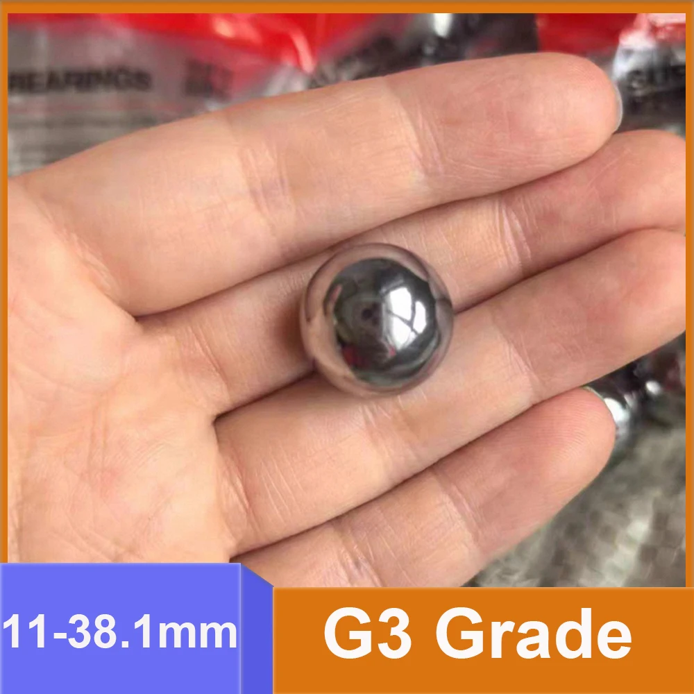 1-30Pcs G3 Grade Bearing Steel Balls 11mm-38.1mm High Precision GCR15 Solid Smooth Wear-Resistant Round Beads